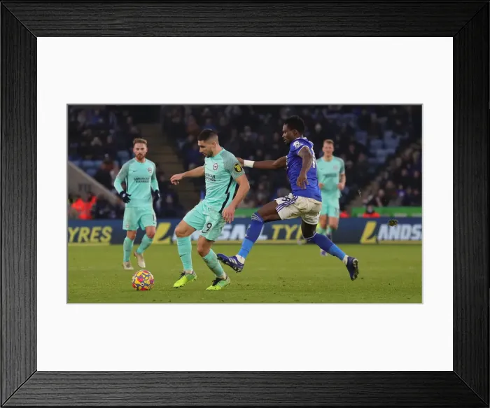 Framed Print : Premier League Clash: Leicester City vs. Brighton & Hove Albion at King Power Stadium (23Jan22) Framed Print : Premier League Clash: Leicester City vs. Brighton & Hove Albion at King Power Stadium (23Jan22)