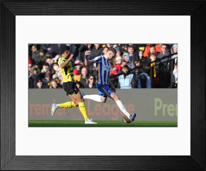 Framed Print : Intense Premier League Clash: Watford vs. Brighton and Hove Albion (12FEB22) Framed Print : Intense Premier League Clash: Watford vs. Brighton and Hove Albion (12FEB22)