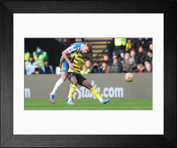 Framed Print : Intense Premier League Rivalry: Watford vs. Brighton and Hove Albion (12FEB22) Framed Print : Intense Premier League Rivalry: Watford vs. Brighton and Hove Albion (12FEB22)