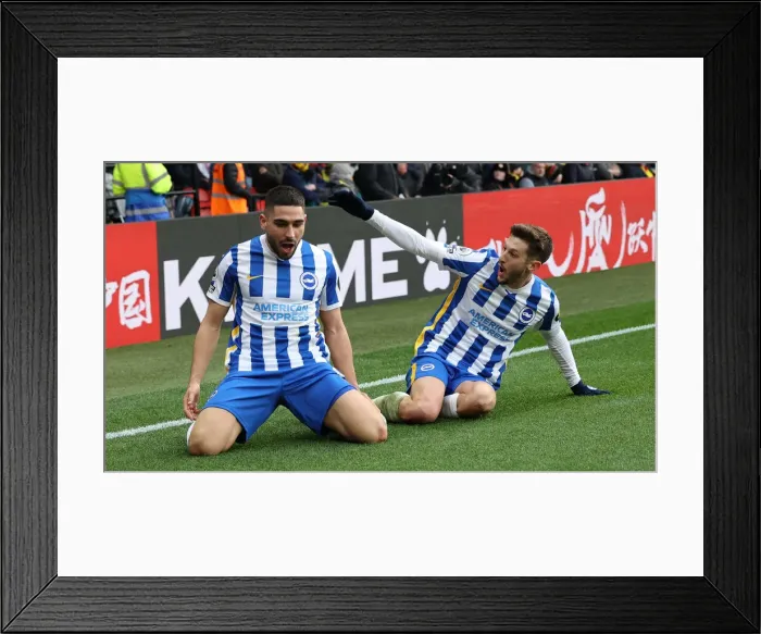 Framed Print : Intense Premier League Rivalry: Watford vs. Brighton & Hove Albion (12FEB22) Framed Print : Intense Premier League Rivalry: Watford vs. Brighton & Hove Albion (12FEB22)