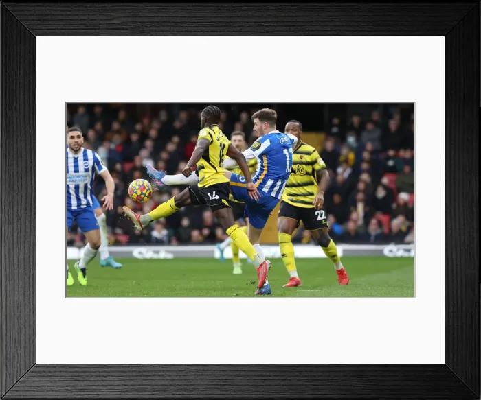 Framed Print : Intense Battle: Premier League Rivalry - Watford vs. Brighton and Hove Albion (12FEB22) Framed Print : Intense Battle: Premier League Rivalry - Watford vs. Brighton and Hove Albion (12FEB22)