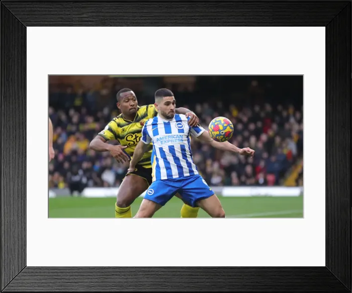 Framed Print : Intense Premier League Clash: Watford vs. Brighton and Hove Albion (12FEB22) Framed Print : Intense Premier League Clash: Watford vs. Brighton and Hove Albion (12FEB22)