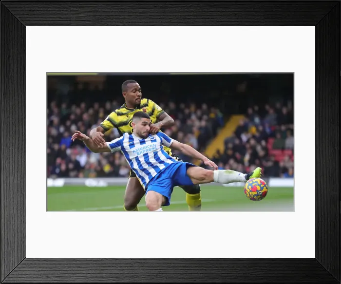 Framed Print : Intense Rivalry: Watford vs. Brighton and Hove Albion, Premier League Clash (12FEB22) Framed Print : Intense Rivalry: Watford vs. Brighton and Hove Albion, Premier League Clash (12FEB22)