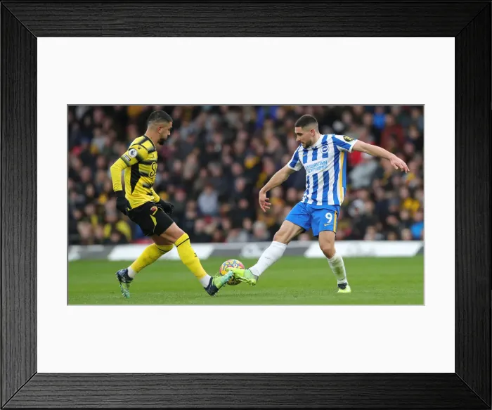 Framed Print : Intense Rivalry: Watford vs. Brighton and Hove Albion (12FEB22) - Premier League Showdown Framed Print : Intense Rivalry: Watford vs. Brighton and Hove Albion (12FEB22) - Premier League Showdown