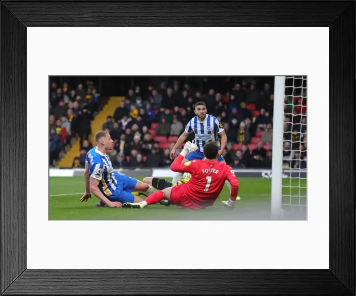 Framed Print : Intense Rivalry: Watford vs. Brighton and Hove Albion, Premier League Clash (12FEB22) Framed Print : Intense Rivalry: Watford vs. Brighton and Hove Albion, Premier League Clash (12FEB22)