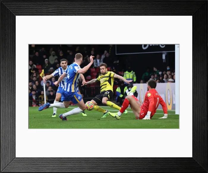 Framed Print : 12FEB22: Intense Battle - Watford vs. Brighton and Hove Albion, Premier League Framed Print : 12FEB22: Intense Battle - Watford vs. Brighton and Hove Albion, Premier League
