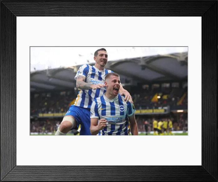 Framed Print : Intense Premier League Showdown: Watford vs. Brighton and Hove Albion (12FEB22) Framed Print : Intense Premier League Showdown: Watford vs. Brighton and Hove Albion (12FEB22)
