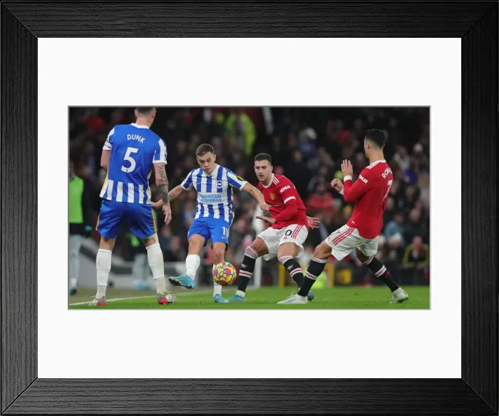 Framed Print : Intense Premier League Clash: Manchester United vs. Brighton & Hove Albion (15FEB22) Framed Print : Intense Premier League Clash: Manchester United vs. Brighton & Hove Albion (15FEB22)