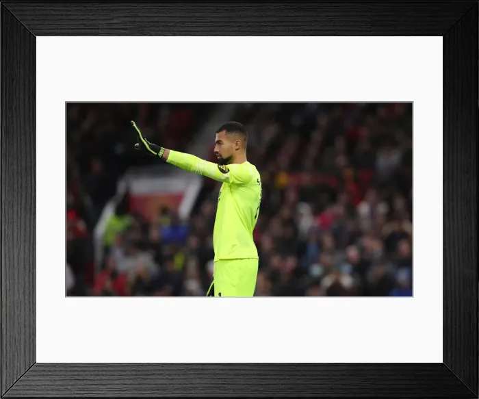 Framed Print : Intense Premier League Clash: Manchester United vs. Brighton and Hove Albion at Old Trafford (15FEB22)