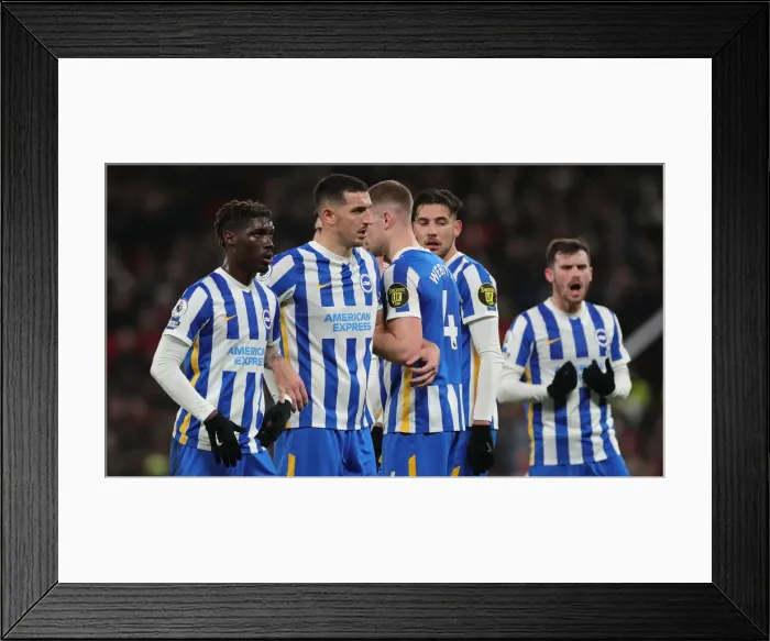 Framed Print : Intense Premier League Clash: Manchester United vs. Brighton & Hove Albion (15FEB22) Framed Print : Intense Premier League Clash: Manchester United vs. Brighton & Hove Albion (15FEB22)