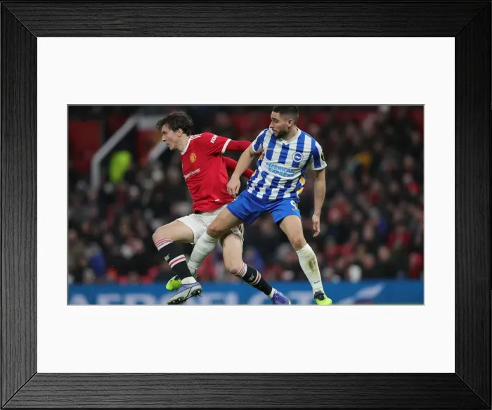 Framed Print : Intense Premier League Clash: Manchester United vs. Brighton and Hove Albion (15FEB22) Framed Print : Intense Premier League Clash: Manchester United vs. Brighton and Hove Albion (15FEB22)