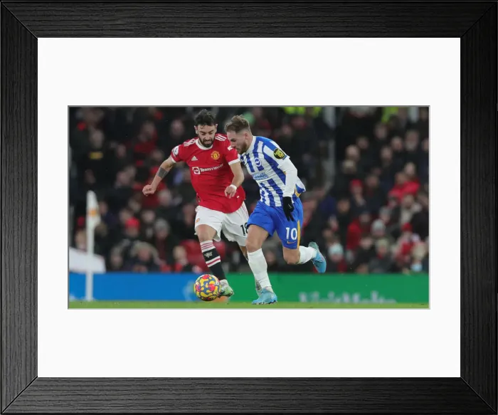 Framed Print : Intense Premier League Clash: Manchester United vs. Brighton and Hove Albion (15FEB22) Framed Print : Intense Premier League Clash: Manchester United vs. Brighton and Hove Albion (15FEB22)