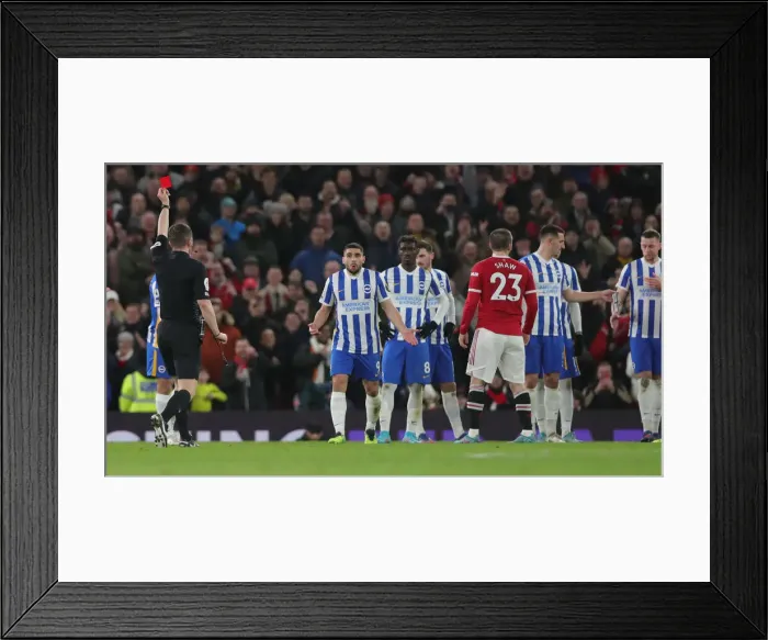 Framed Print : Battling it Out: Manchester United vs. Brighton & Hove Albion at Old Trafford - 15FEB22 Framed Print : Battling it Out: Manchester United vs. Brighton & Hove Albion at Old Trafford - 15FEB22