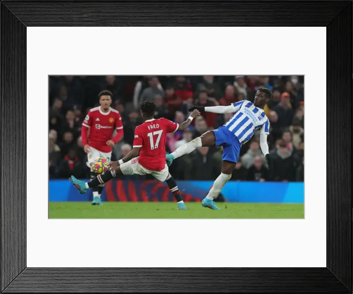 Framed Print : Intense Premier League Clash: Manchester United vs. Brighton and Hove Albion (15FEB22) Framed Print : Intense Premier League Clash: Manchester United vs. Brighton and Hove Albion (15FEB22)