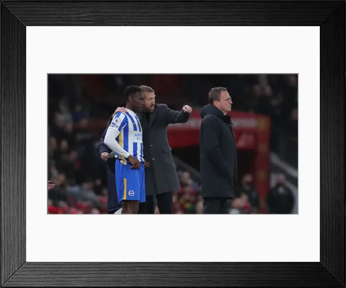 Framed Print : Intense Premier League Clash: Manchester United vs. Brighton and Hove Albion at Old Trafford (15FEB22) Framed Print : Intense Premier League Clash: Manchester United vs. Brighton and Hove Albion at Old Trafford (15FEB22)