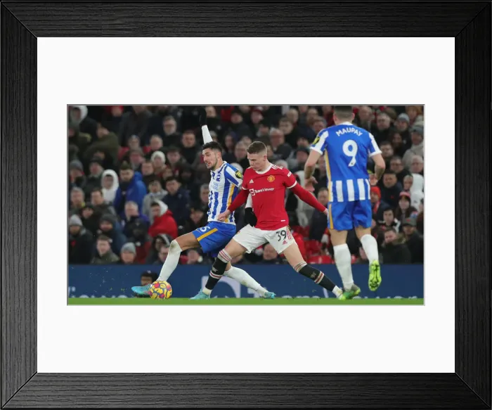 Framed Print : Intense Premier League Clash: Manchester United vs. Brighton & Hove Albion (15FEB22) Framed Print : Intense Premier League Clash: Manchester United vs. Brighton & Hove Albion (15FEB22)