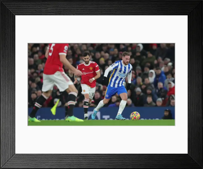 Framed Print : Intense Premier League Showdown: Manchester United vs. Brighton and Hove Albion (15th February 2022)