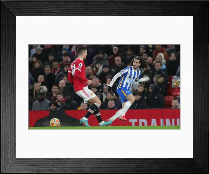 Framed Print : Intense Premier League Clash: Manchester United vs. Brighton and Hove Albion (15FEB22) Framed Print : Intense Premier League Clash: Manchester United vs. Brighton and Hove Albion (15FEB22)