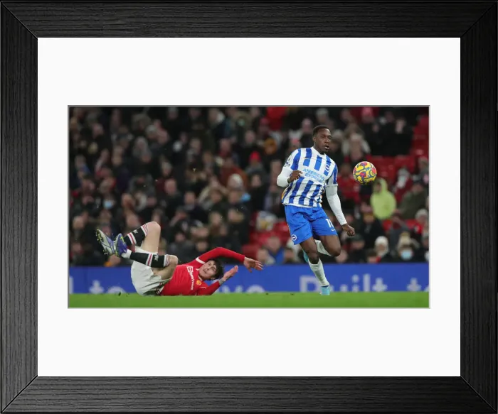 Framed Print : Intense Premier League Clash: Manchester United vs. Brighton and Hove Albion (15FEB22) Framed Print : Intense Premier League Clash: Manchester United vs. Brighton and Hove Albion (15FEB22)
