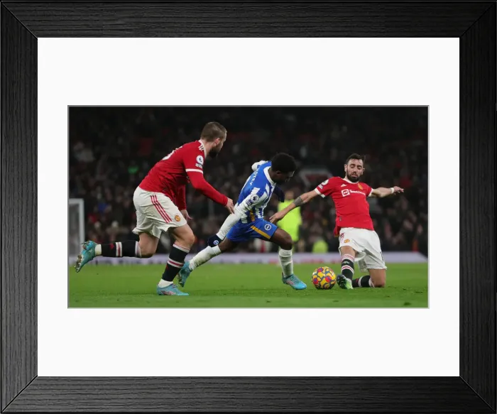 Framed Print : Intense Premier League Clash: Manchester United vs. Brighton and Hove Albion at Old Trafford (15FEB22) Framed Print : Intense Premier League Clash: Manchester United vs. Brighton and Hove Albion at Old Trafford (15FEB22)