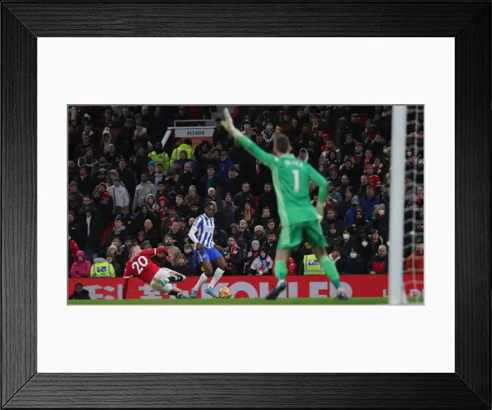 Framed Print : Intense Premier League Clash: Manchester United vs. Brighton and Hove Albion at Old Trafford (15FEB22) Framed Print : Intense Premier League Clash: Manchester United vs. Brighton and Hove Albion at Old Trafford (15FEB22)