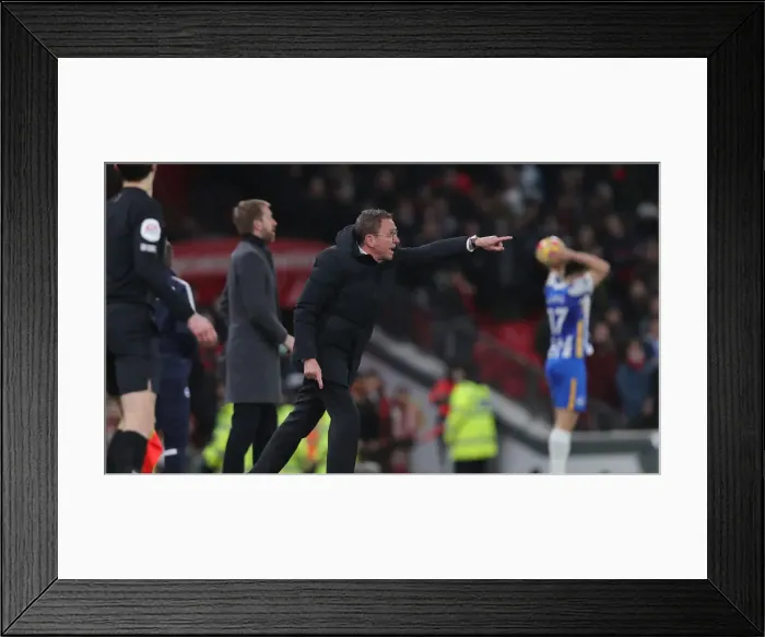 Framed Print : Intense Premier League Clash: Manchester United vs. Brighton and Hove Albion at Old Trafford (15FEB22) Framed Print : Intense Premier League Clash: Manchester United vs. Brighton and Hove Albion at Old Trafford (15FEB22)