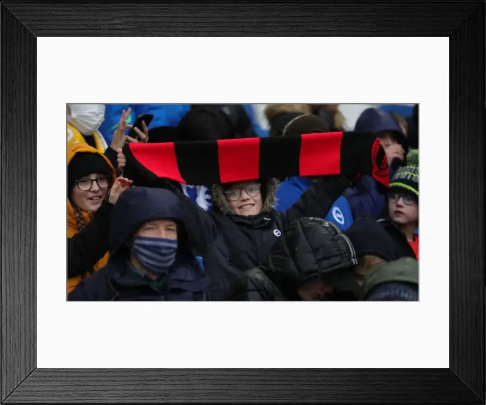 Framed Print : Intense Premier League Clash: Brighton & Hove Albion vs. Burnley (19FEB22) Framed Print : Intense Premier League Clash: Brighton & Hove Albion vs. Burnley (19FEB22)