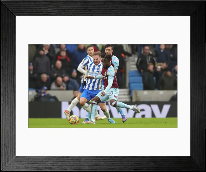 Framed Print : Intense Premier League Showdown: Brighton vs. Burnley (19FEB22) Framed Print : Intense Premier League Showdown: Brighton vs. Burnley (19FEB22)