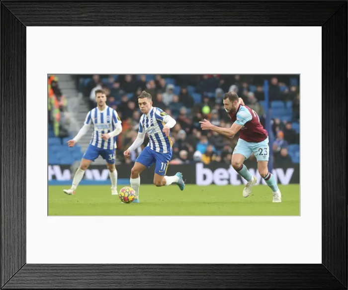 Framed Print : Intense Premier League Showdown: Brighton vs. Burnley (19FEB22) Framed Print : Intense Premier League Showdown: Brighton vs. Burnley (19FEB22)
