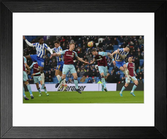 Framed Print : Intense Clash: Brighton vs. Burnley in Premier League, 19th February 2022 (American Express Community Stadium) Framed Print : Intense Clash: Brighton vs. Burnley in Premier League, 19th February 2022 (American Express Community Stadium)