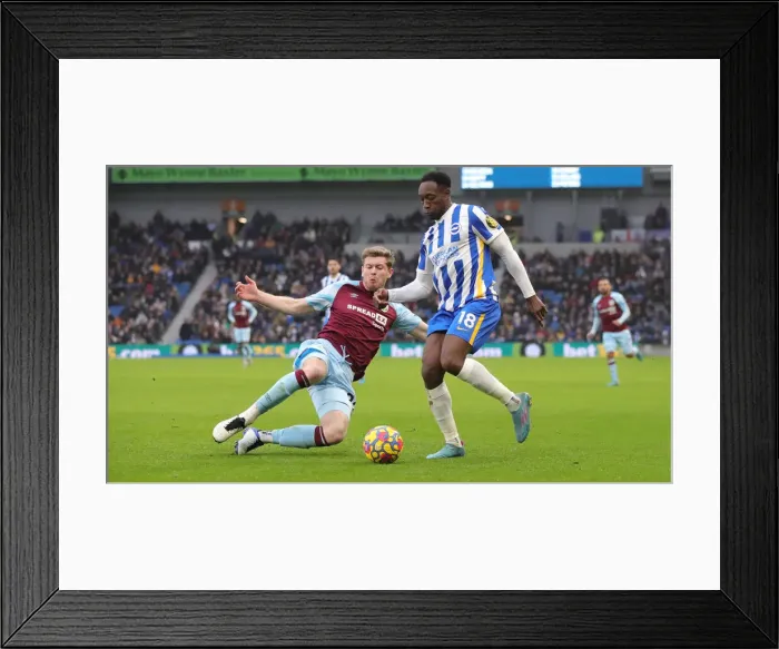 Framed Print : Intense Premier League Showdown: Brighton vs. Burnley (19FEB22) Framed Print : Intense Premier League Showdown: Brighton vs. Burnley (19FEB22)