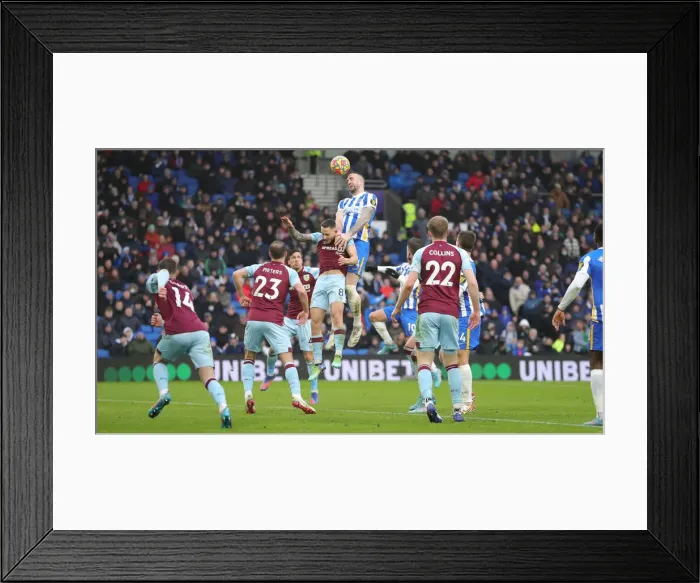 Framed Print : Intense Premier League Showdown: Brighton & Hove Albion vs. Burnley (19FEB22) Framed Print : Intense Premier League Showdown: Brighton & Hove Albion vs. Burnley (19FEB22)