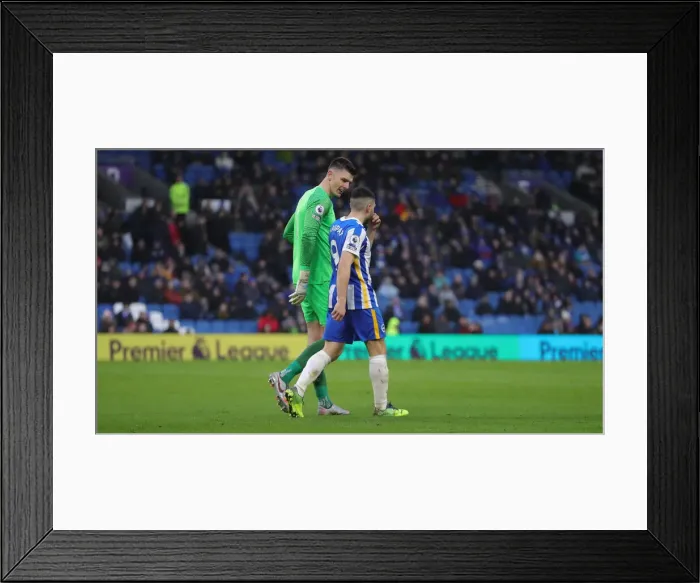 Framed Print : Intense Premier League Showdown: Brighton vs. Burnley (19FEB22) Framed Print : Intense Premier League Showdown: Brighton vs. Burnley (19FEB22)