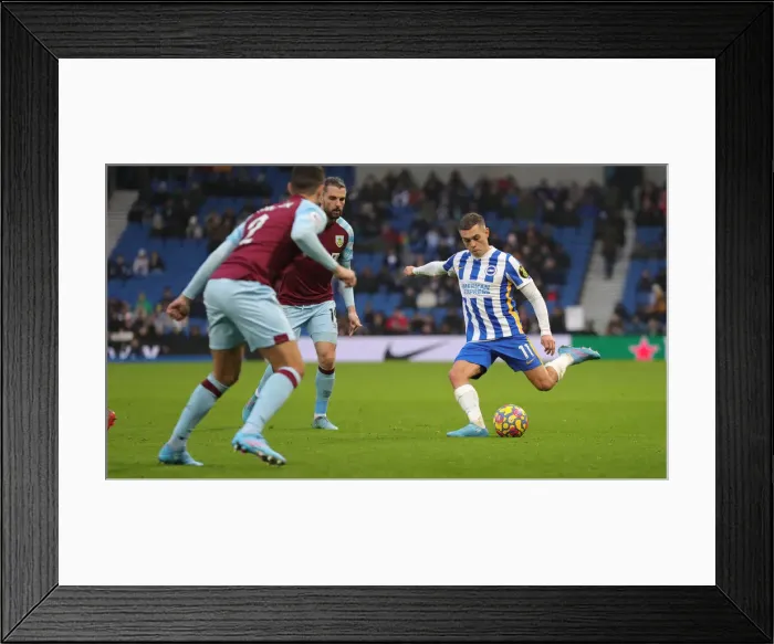 Framed Print : Intense Premier League Showdown: Brighton vs. Burnley (19FEB22) Framed Print : Intense Premier League Showdown: Brighton vs. Burnley (19FEB22)