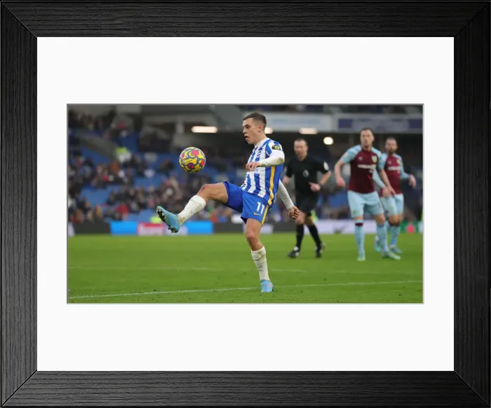 Framed Print : Intense Premier League Clash: Brighton & Hove Albion vs. Burnley (19FEB22) Framed Print : Intense Premier League Clash: Brighton & Hove Albion vs. Burnley (19FEB22)