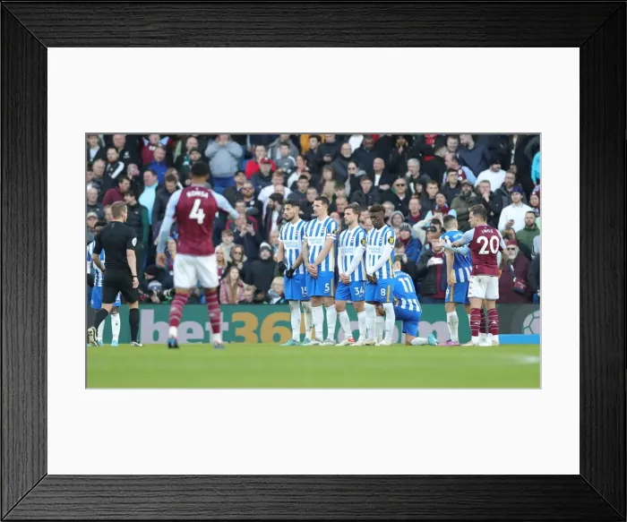 Framed Print : Intense Premier League Clash: Brighton & Hove Albion vs. Aston Villa (26.02.22)