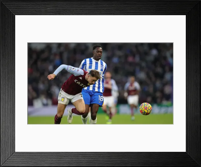 Framed Print : Intense Premier League Clash: Brighton & Hove Albion vs. Aston Villa (26FEB22) Framed Print : Intense Premier League Clash: Brighton & Hove Albion vs. Aston Villa (26FEB22)