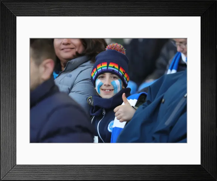 Framed Print : Intense Premier League Clash: Brighton & Hove Albion vs. Aston Villa (26FEB22)