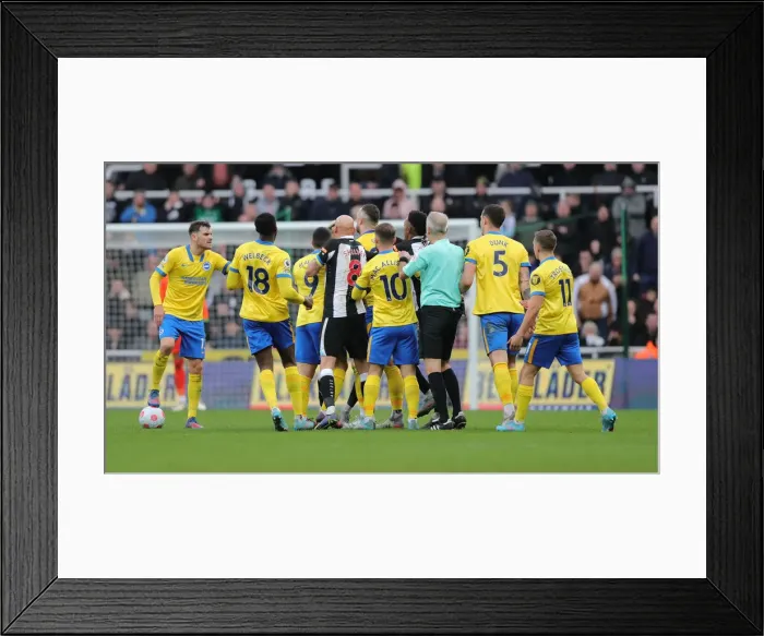 Framed Print : Intense Battle: Brighton and Hove Albion vs. Newcastle United (05MAR22) - Premier League Clash at St James Park Framed Print : Intense Battle: Brighton and Hove Albion vs. Newcastle United (05MAR22) - Premier League Clash at St James Park