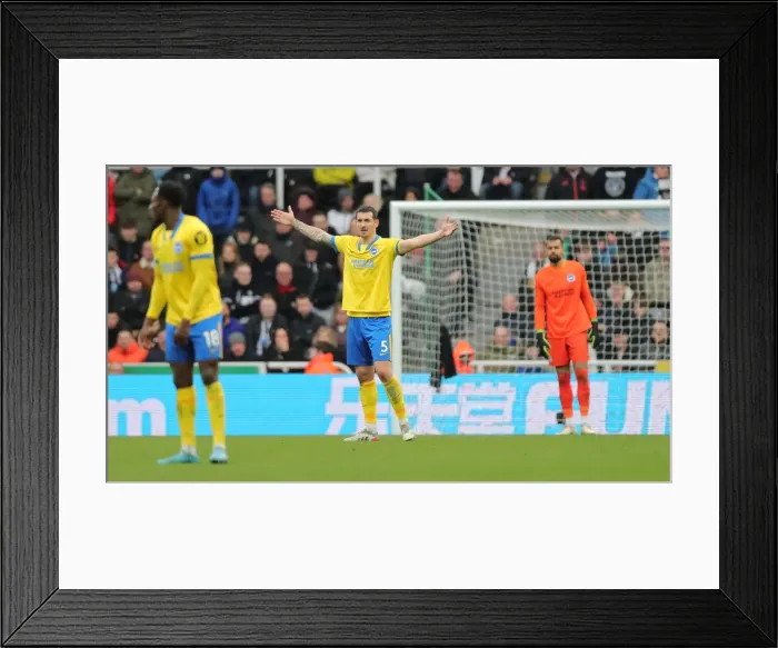 Framed Print : Brighton and Hove Albion Face Off Against Newcastle United in Premier League Clash (05MAR22)