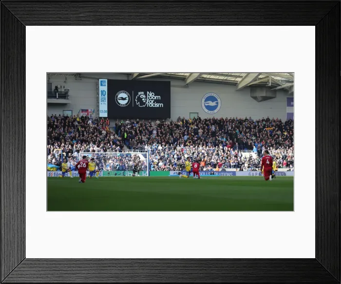 Framed Print : Intense Premier League Clash: Brighton & Hove Albion vs. Liverpool (12.03.22) Framed Print : Intense Premier League Clash: Brighton & Hove Albion vs. Liverpool (12.03.22)