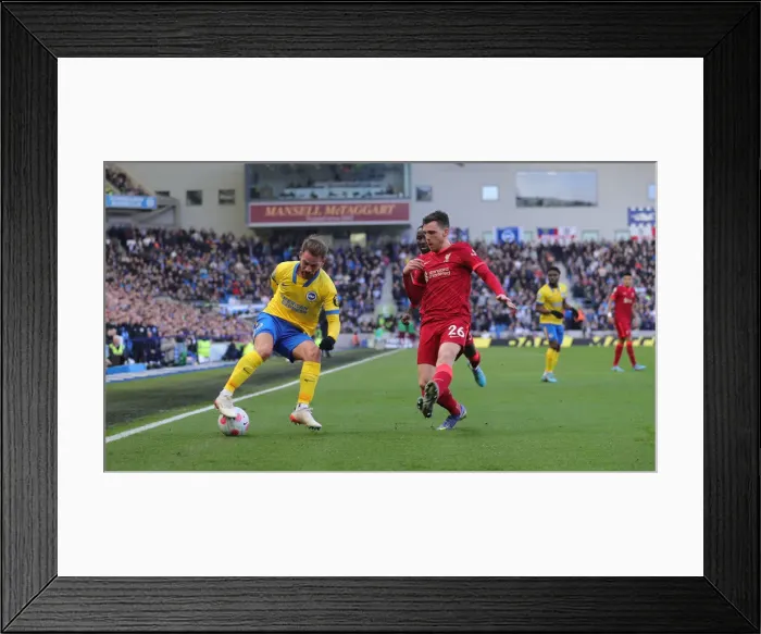 Framed Print : Intense Premier League Clash: Brighton & Hove Albion vs. Liverpool (12MAR22) Framed Print : Intense Premier League Clash: Brighton & Hove Albion vs. Liverpool (12MAR22)