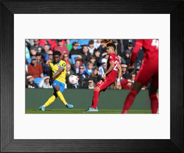 Framed Print : Intense Premier League Showdown: Brighton & Hove Albion vs. Liverpool (12.03.22) Framed Print : Intense Premier League Showdown: Brighton & Hove Albion vs. Liverpool (12.03.22)