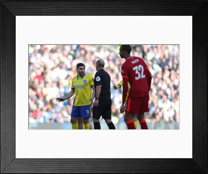 Framed Print : Intense Premier League Clash: Brighton & Hove Albion vs. Liverpool (12MAR22) Framed Print : Intense Premier League Clash: Brighton & Hove Albion vs. Liverpool (12MAR22)