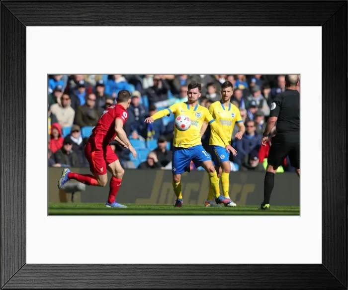 Framed Print : Intense Premier League Clash: Brighton & Hove Albion vs. Liverpool (12MAR22) Framed Print : Intense Premier League Clash: Brighton & Hove Albion vs. Liverpool (12MAR22)