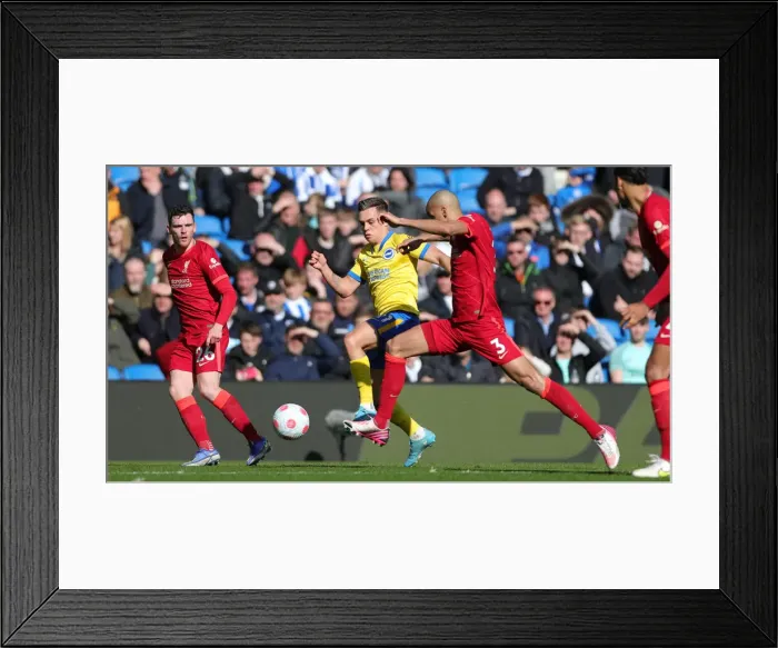 Framed Print : Intense Premier League Showdown: Brighton & Hove Albion vs. Liverpool (12.03.22) Framed Print : Intense Premier League Showdown: Brighton & Hove Albion vs. Liverpool (12.03.22)