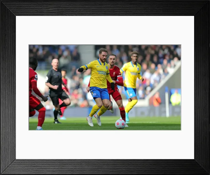 Framed Print : Intense Premier League Clash: Brighton & Hove Albion vs. Liverpool (12MAR22) Framed Print : Intense Premier League Clash: Brighton & Hove Albion vs. Liverpool (12MAR22)