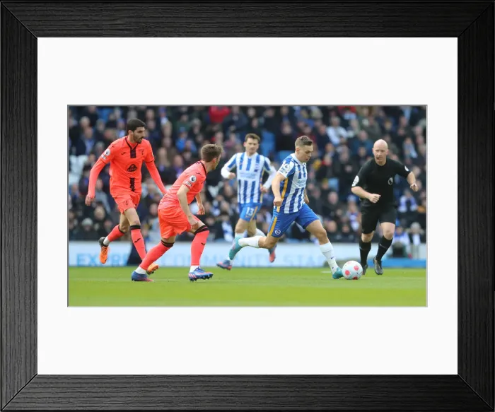 Framed Print : Intense Premier League Clash: Brighton & Hove Albion vs. Norwich City (02APR22) Framed Print : Intense Premier League Clash: Brighton & Hove Albion vs. Norwich City (02APR22)