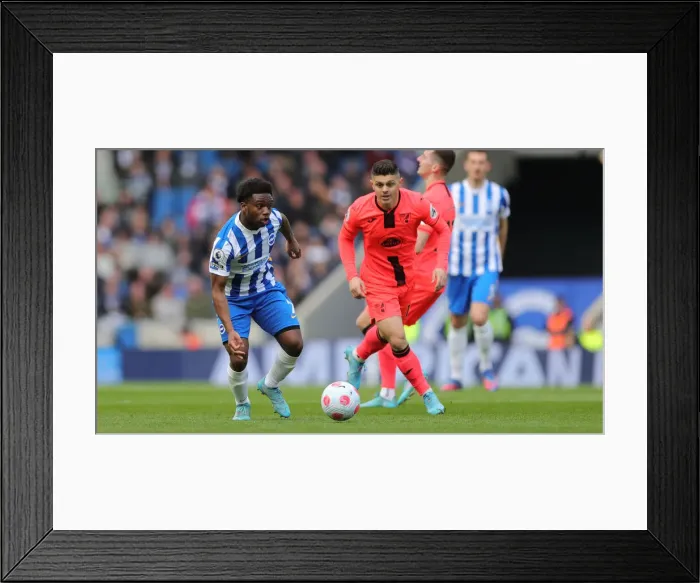 Framed Print : Intense Premier League Clash: Brighton & Hove Albion vs. Norwich City (02APR22)