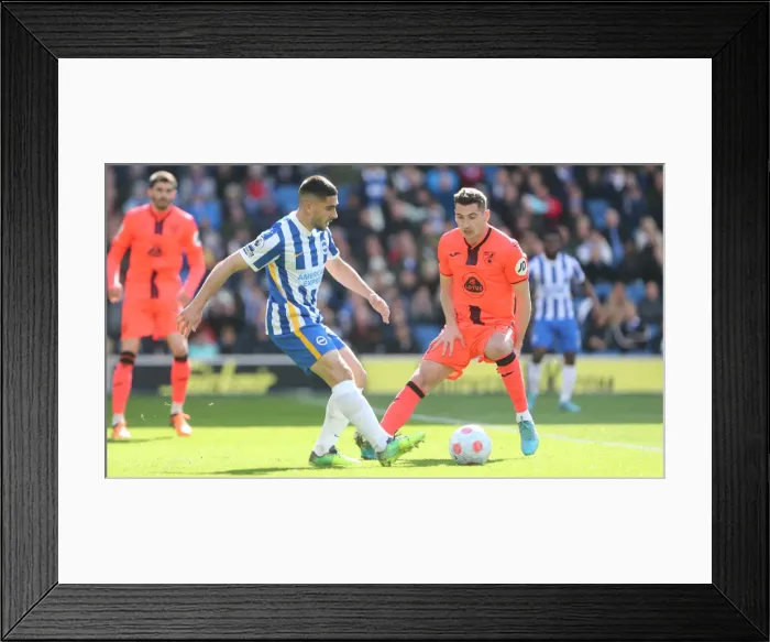 Framed Print : Intense Premier League Clash: Brighton & Hove Albion vs. Norwich City (02APR22) Framed Print : Intense Premier League Clash: Brighton & Hove Albion vs. Norwich City (02APR22)